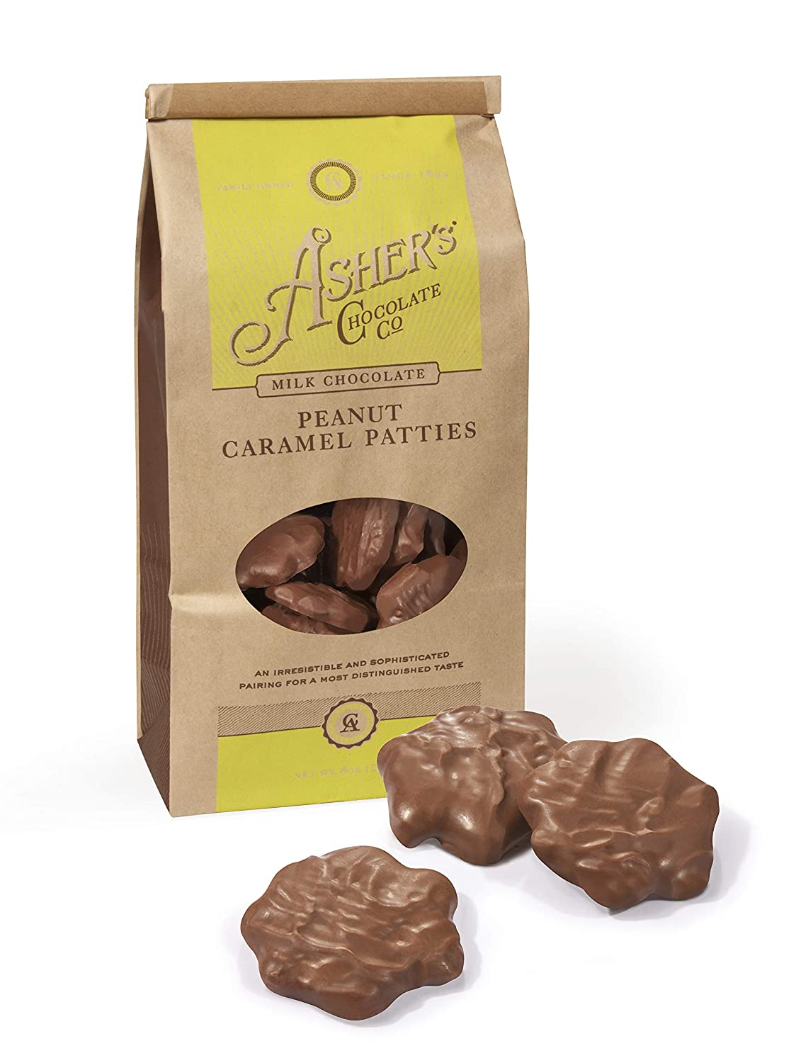 Asher's Peanut Caramel Patties (Milk Chocolate)